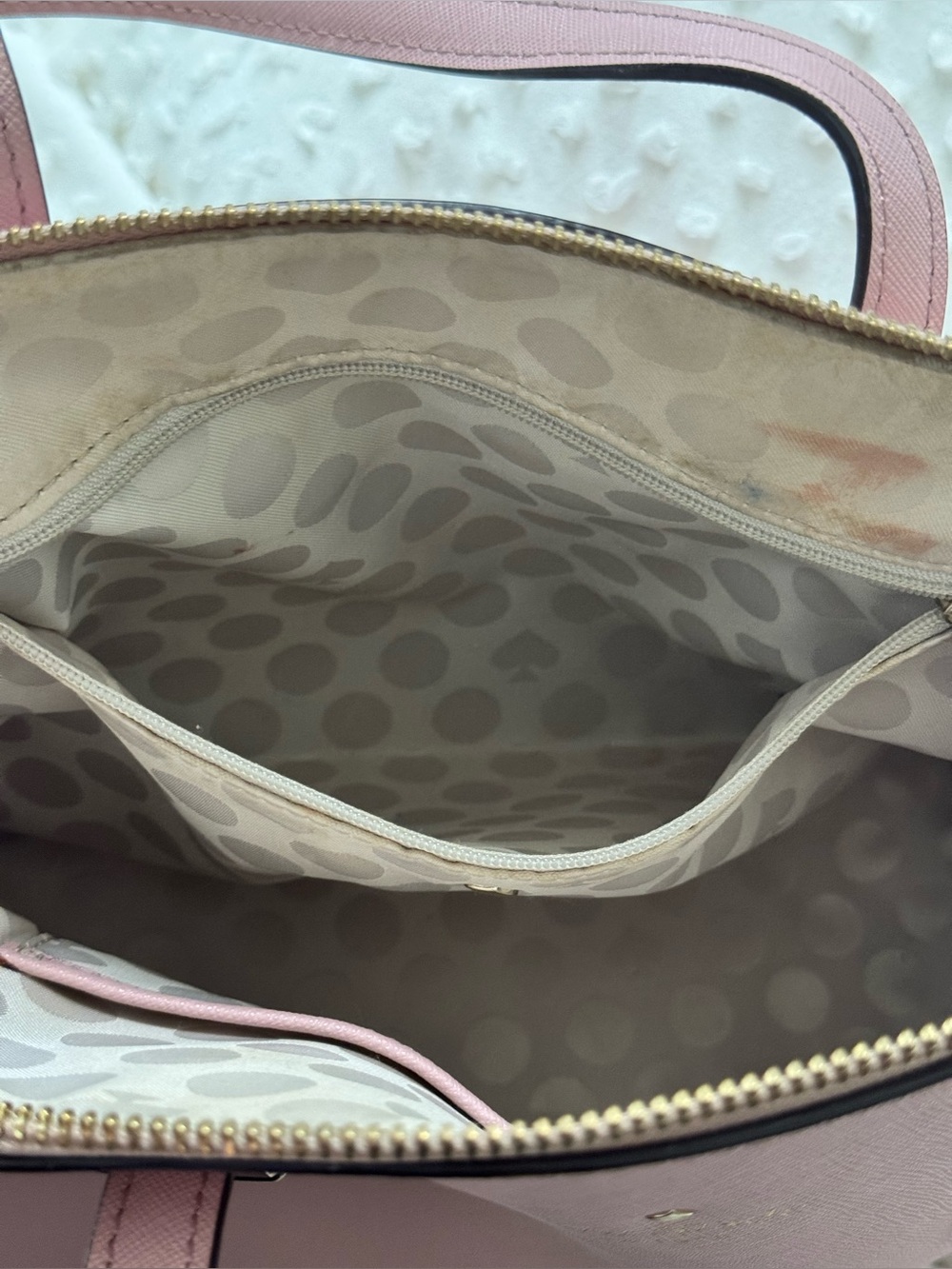 Kate Spade Dusty Pink Saffiano Satchel with Gold Hardware & Matching Wallet - Picture 8 of 16